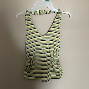 green striped summer tank top. size medium.
